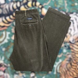 Vintage 90s Polo Ralph Lauren Corduroy Pants Chinos Brown Preppy Mens 32x30